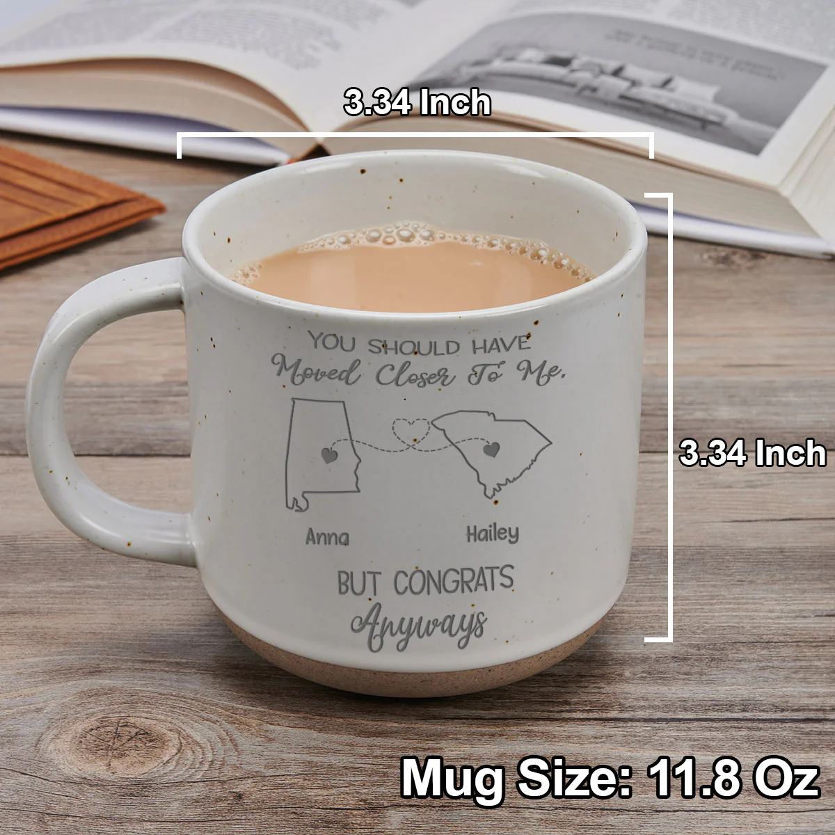 Hope The Neighbors Like You - Personalized Custom Engraved Pottery Mug - Image 4
