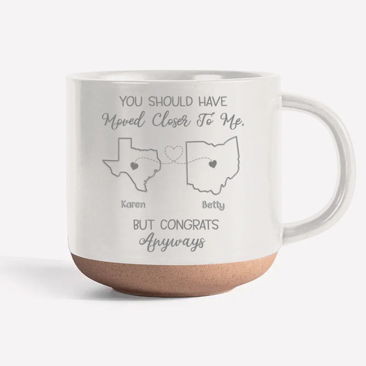 Hope The Neighbors Like You - Personalized Custom Engraved Pottery Mug - Image 7