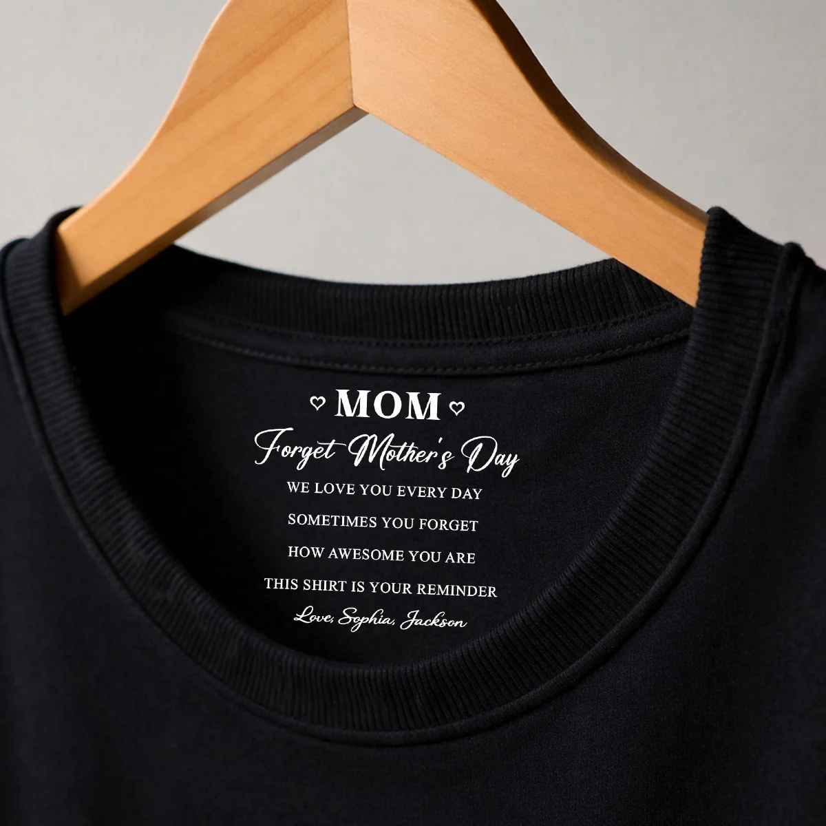 How Awesome You Are - Personalized Custom Inside Neck Print T-Shirt - Image 3