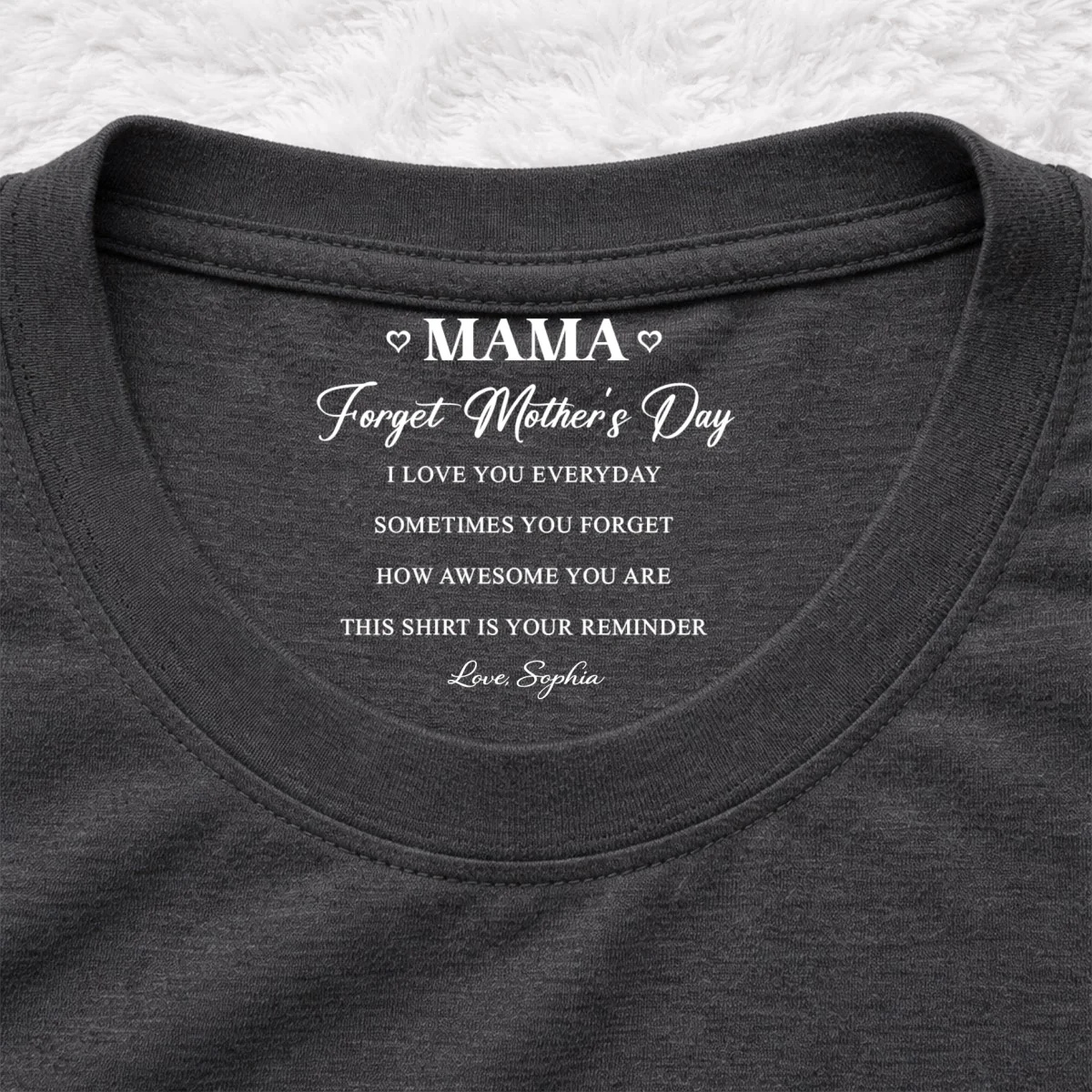 How Awesome You Are - Personalized Custom Inside Neck Print T-Shirt - Image 8