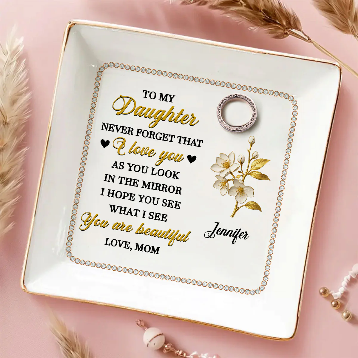 How Beautiful You Are - Personalized Custom 3D Effect Jewelry Dish