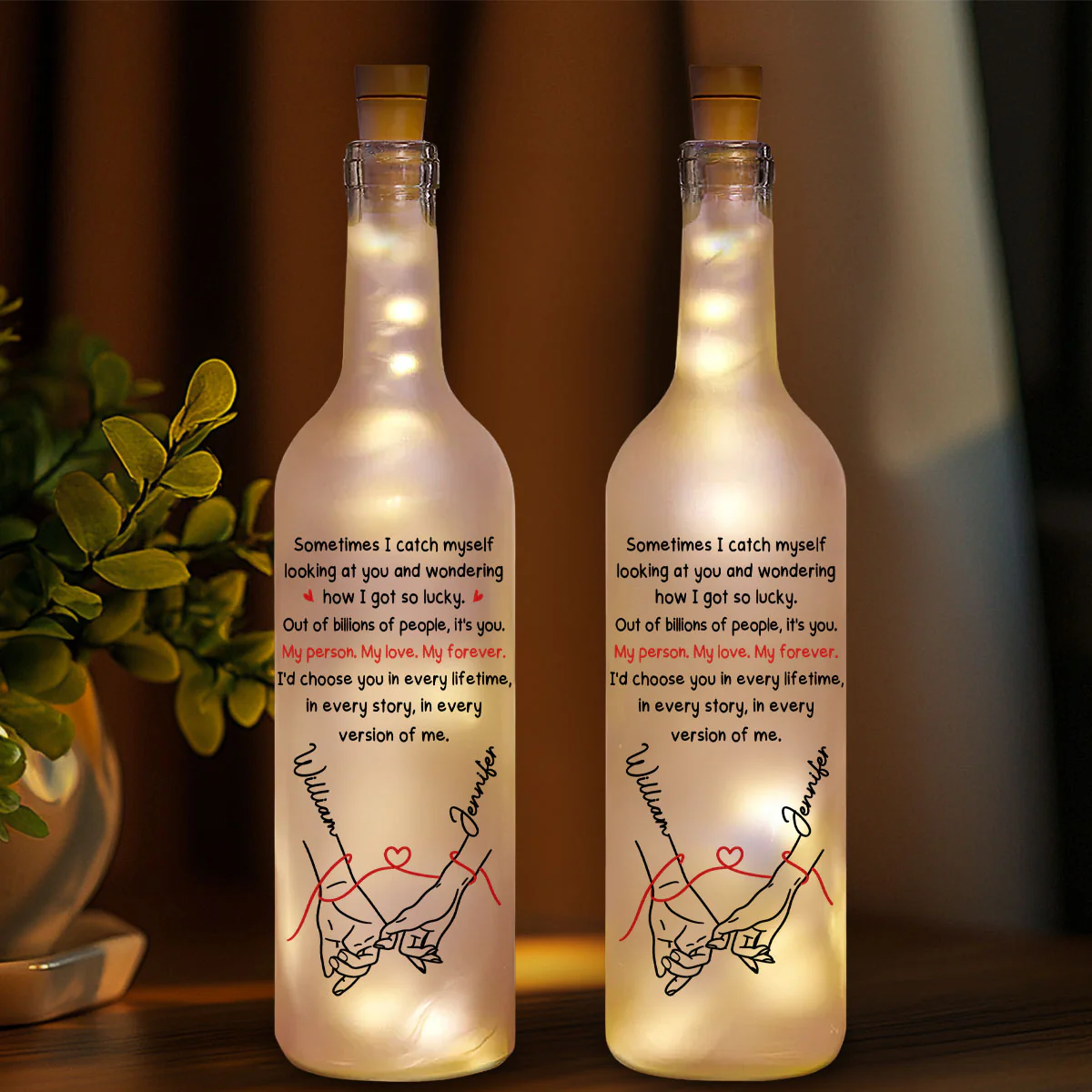 How Lucky I Am 2 - Personalized Custom Bottle Lamp - Image 6