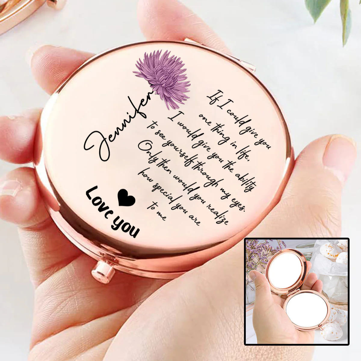 How Special You Are - Personalized Custom Compact Mirror - Image 5