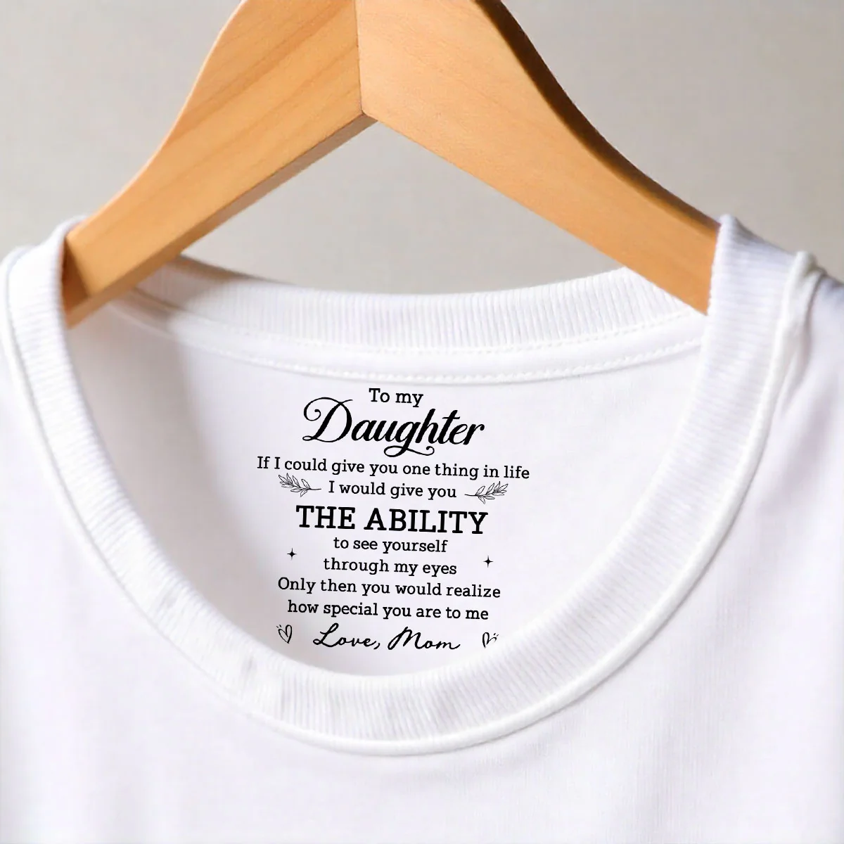 How Special You Are - Personalized Custom Inside Neck Print T-Shirt - Image 3