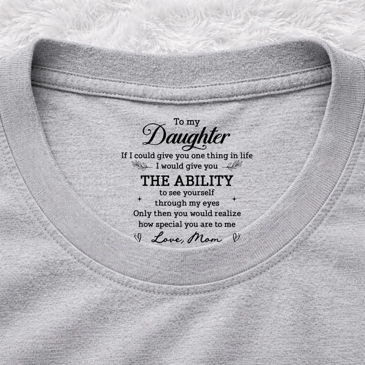 How Special You Are - Personalized Custom Inside Neck Print T-Shirt - Image 9