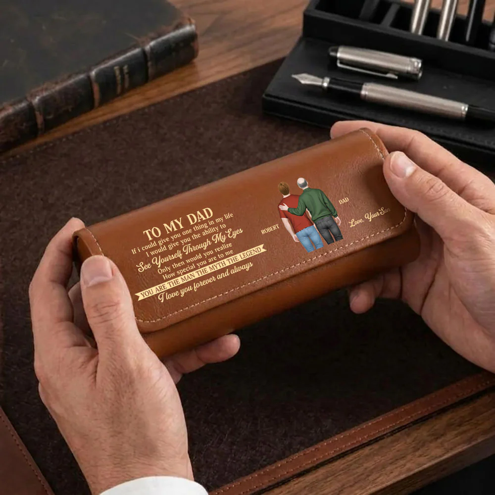 How Special You Are - Personalized Custom Leather Eyeglass Case - Image 3