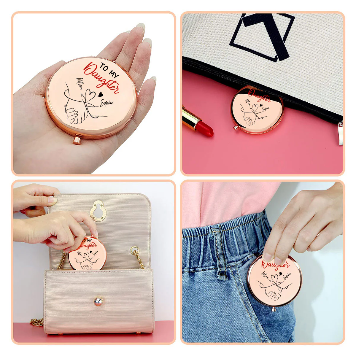 How Special You Are To Me - Personalized Custom Compact Mirror - Image 4