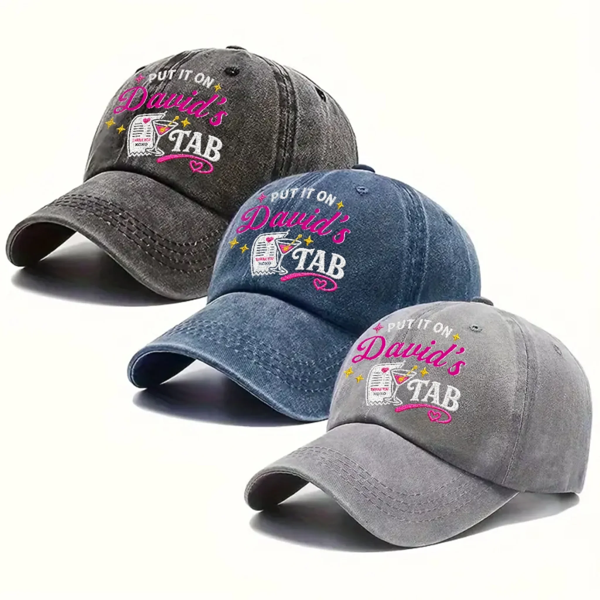 Hubby Approved Purchase - Personalized Custom Vintage Washed Denim Cap - Image 4