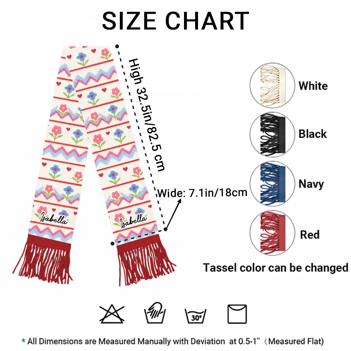 Human Cartoon - Personalized Custom Scarf - Image 6
