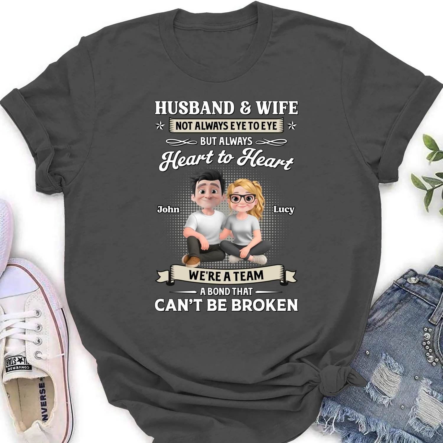 Husband And Wife Couple For Life - Personalized Custom Shirt - Image 15