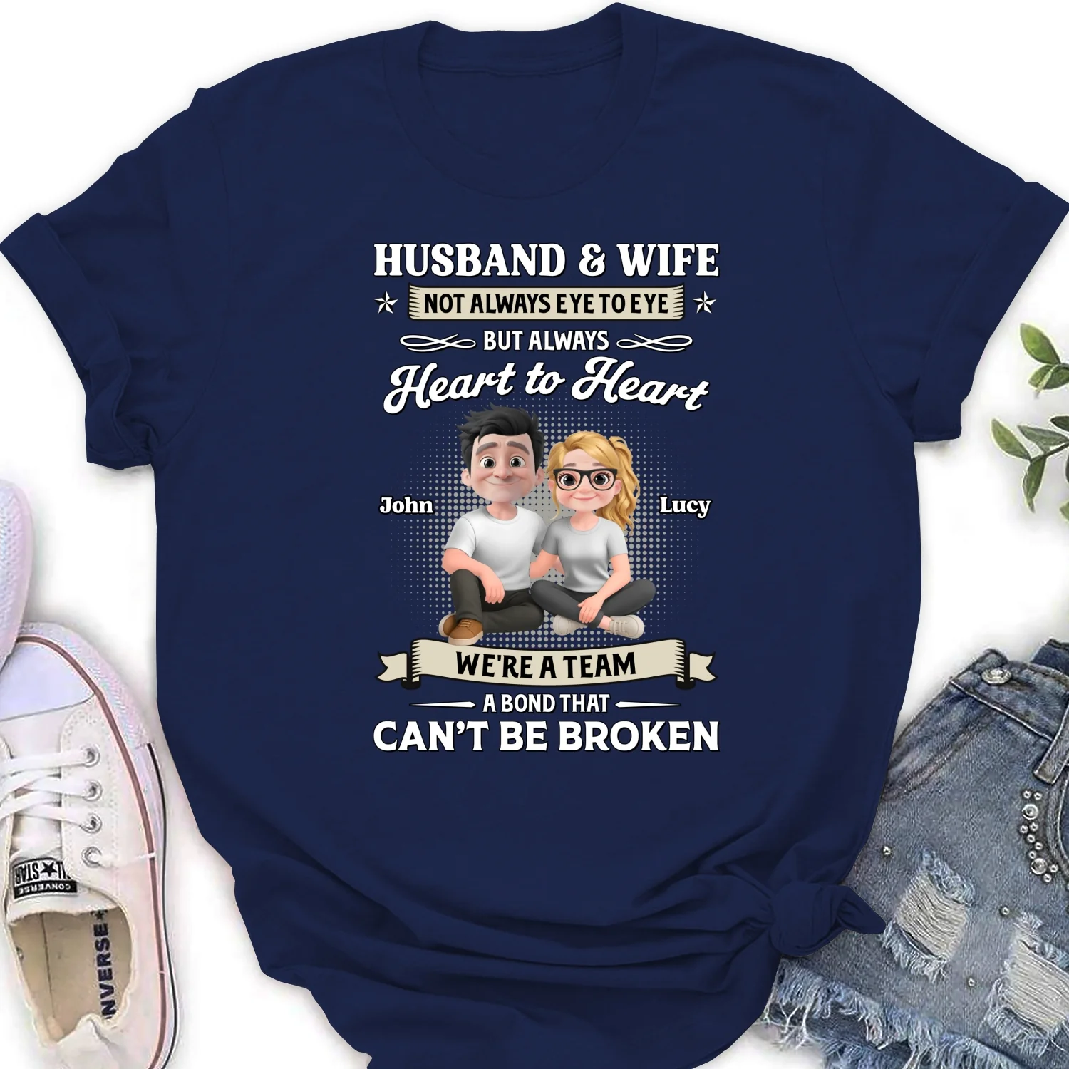 Husband And Wife Couple For Life - Personalized Custom Shirt - Image 16