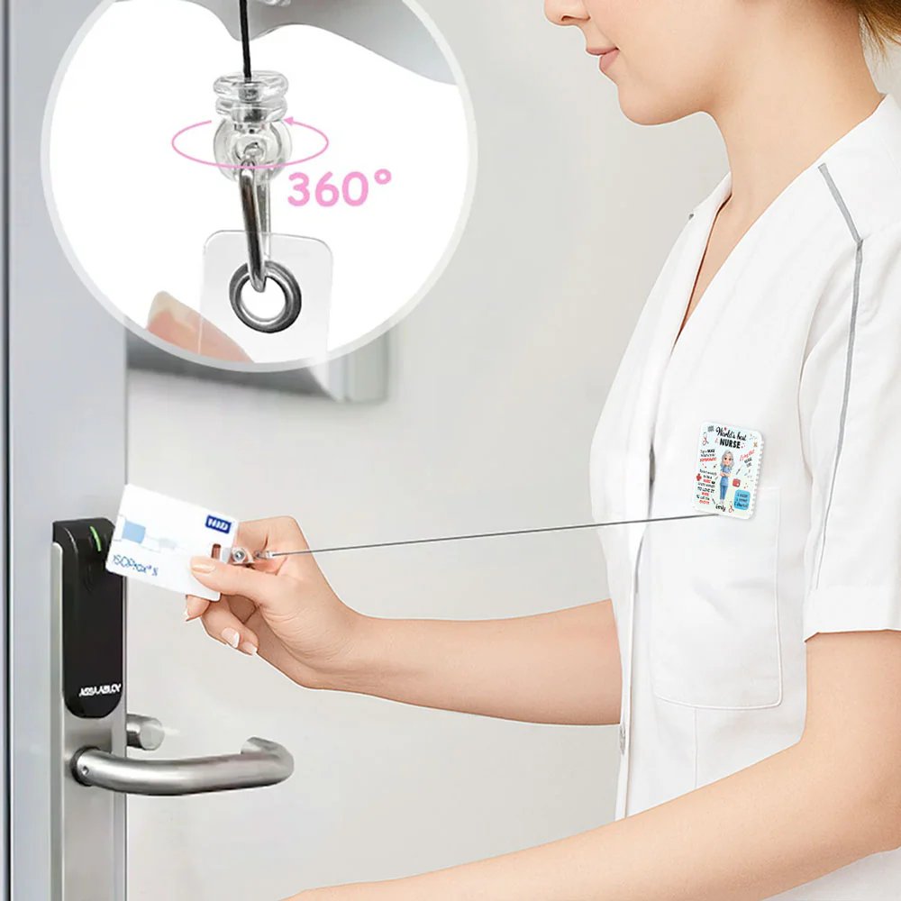 I Am A Nurse - Personalized Custom Acrylic Badge Reel - Image 2