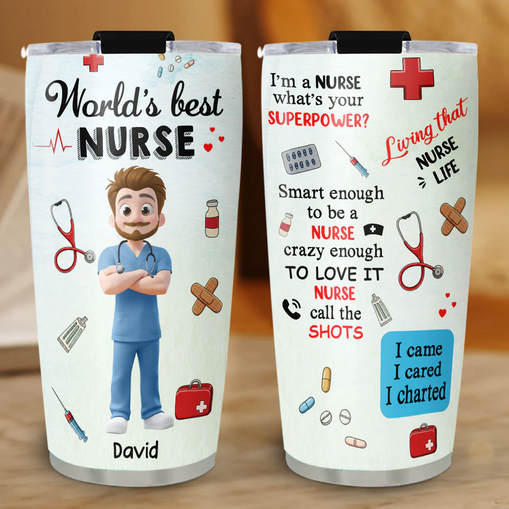 I Am A Nurse - Personalized Custom Tumbler - Image 2