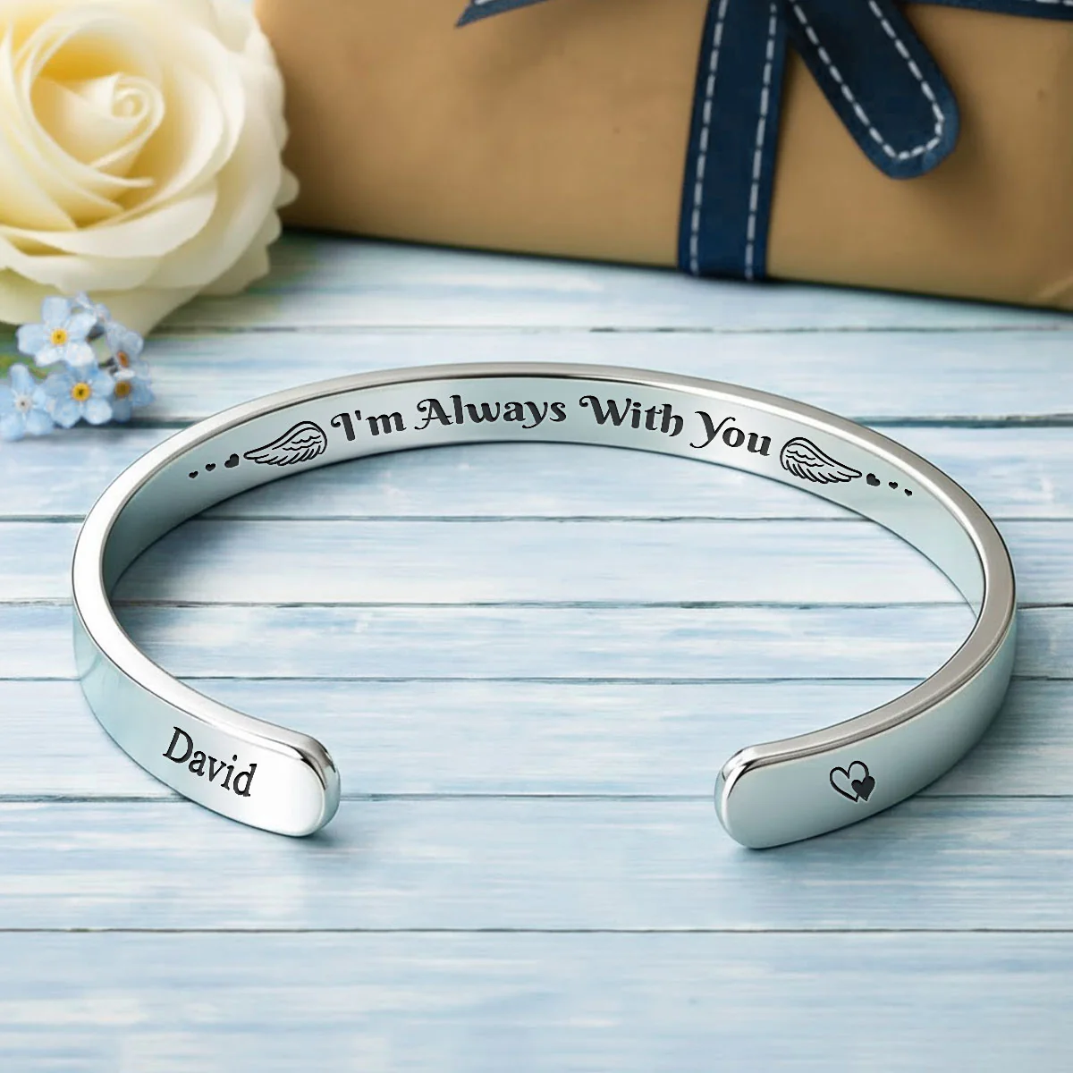 I Am Always With You - Personalized Custom Bracelet Cuff