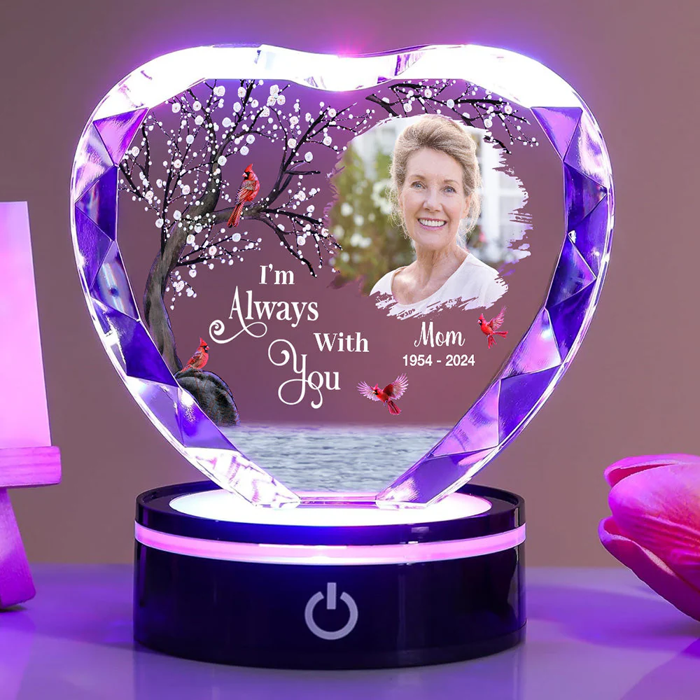 I Am Always With You - Personalized Custom Crystal Led Light - Image 3