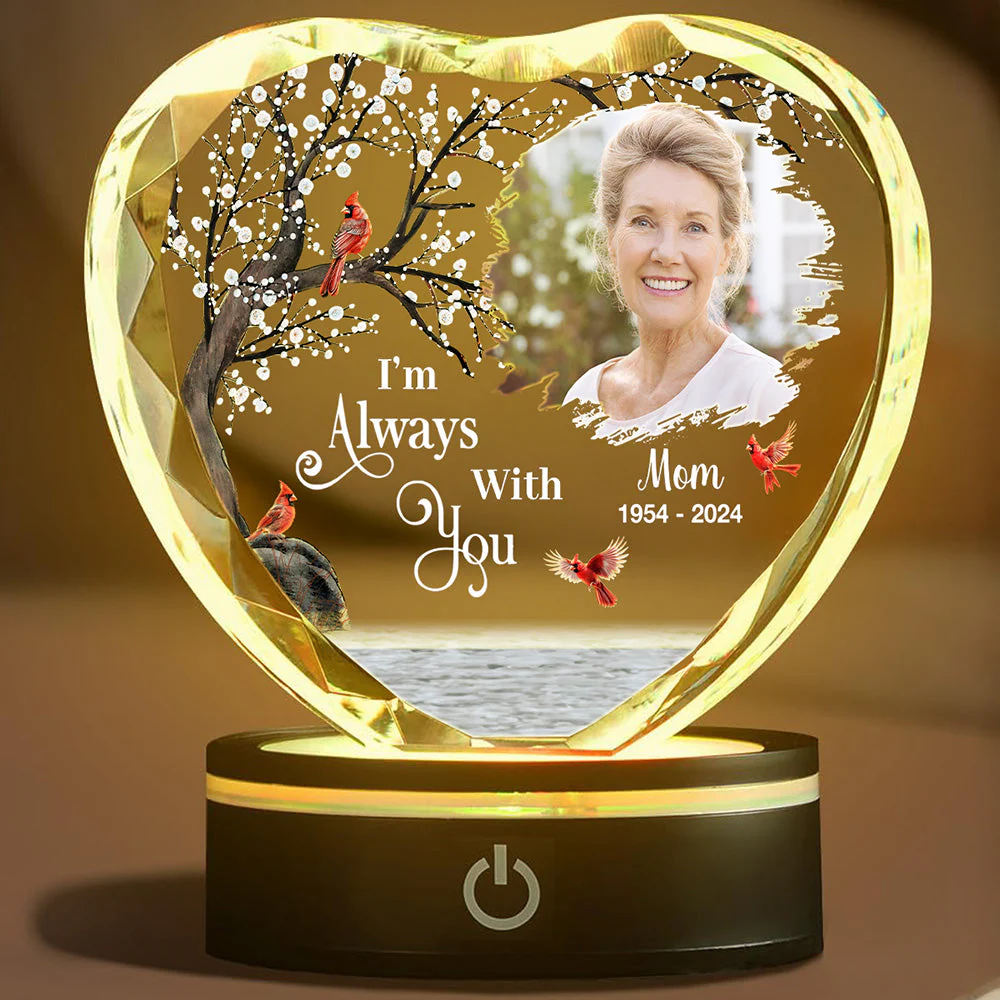 I Am Always With You - Personalized Custom Crystal Led Light - Image 5