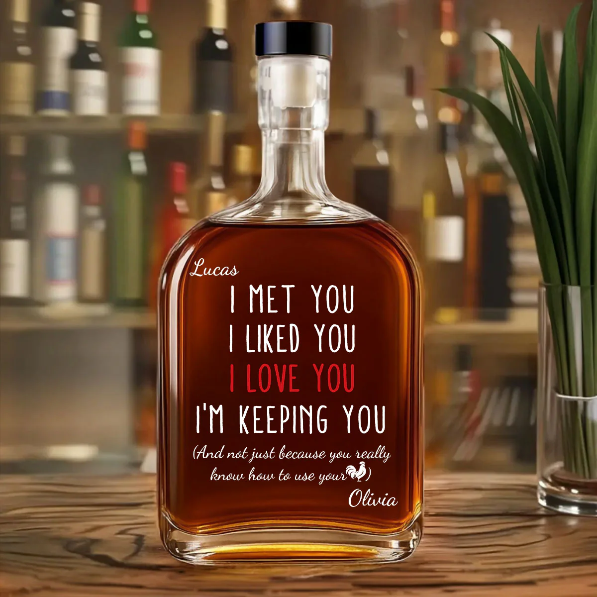 I Am Keeping You - Personalized Custom Spirits Decanter - Image 3