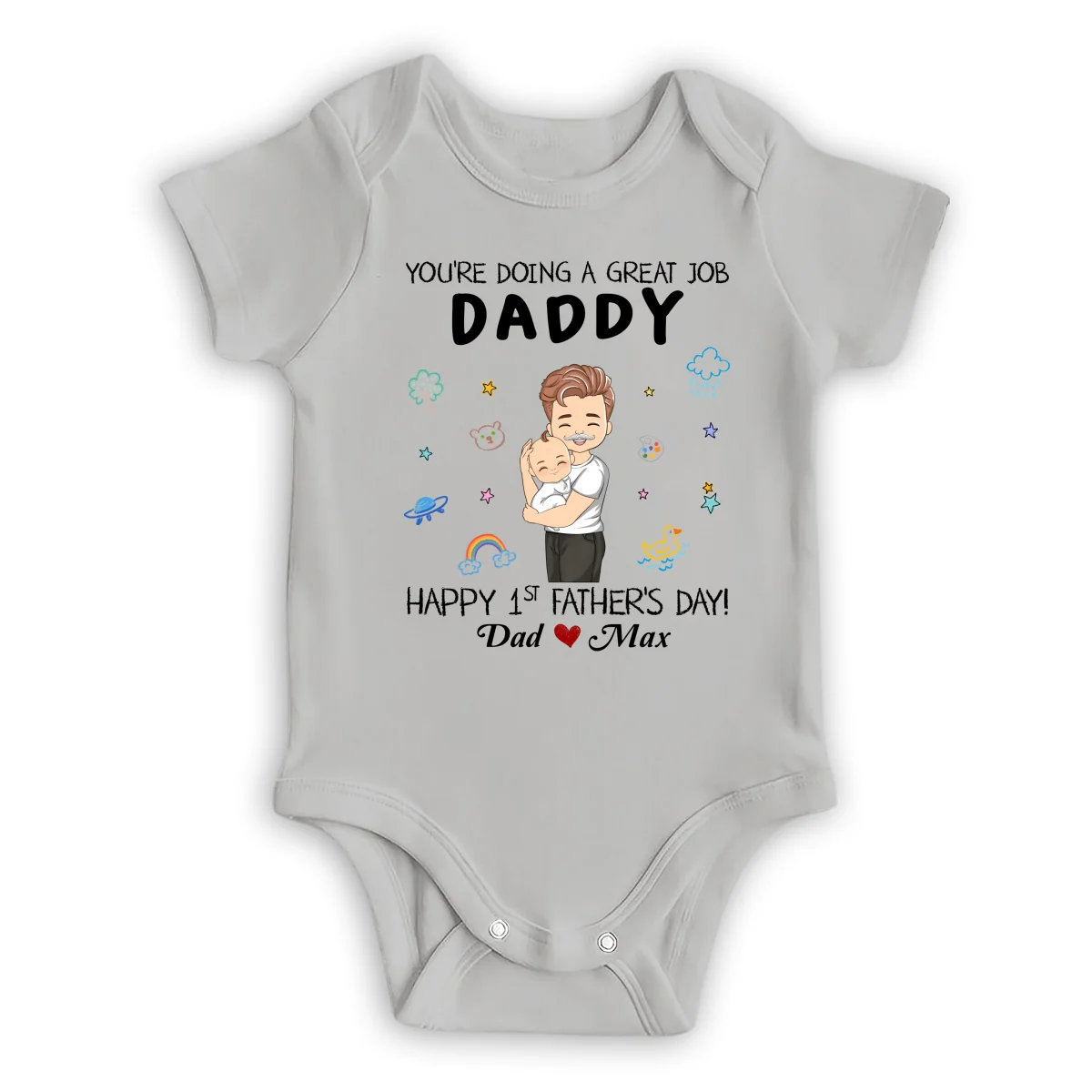 I Am Lucky - Personalized Custom Baby Onesie - Image 8