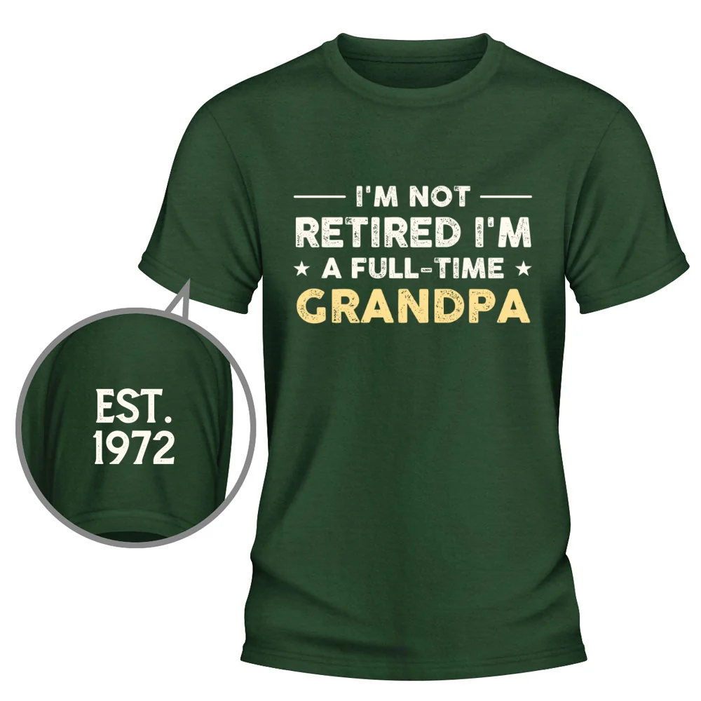 I Am Not Retired - Personalized Custom Shirt With Design On Sleeve - Image 9