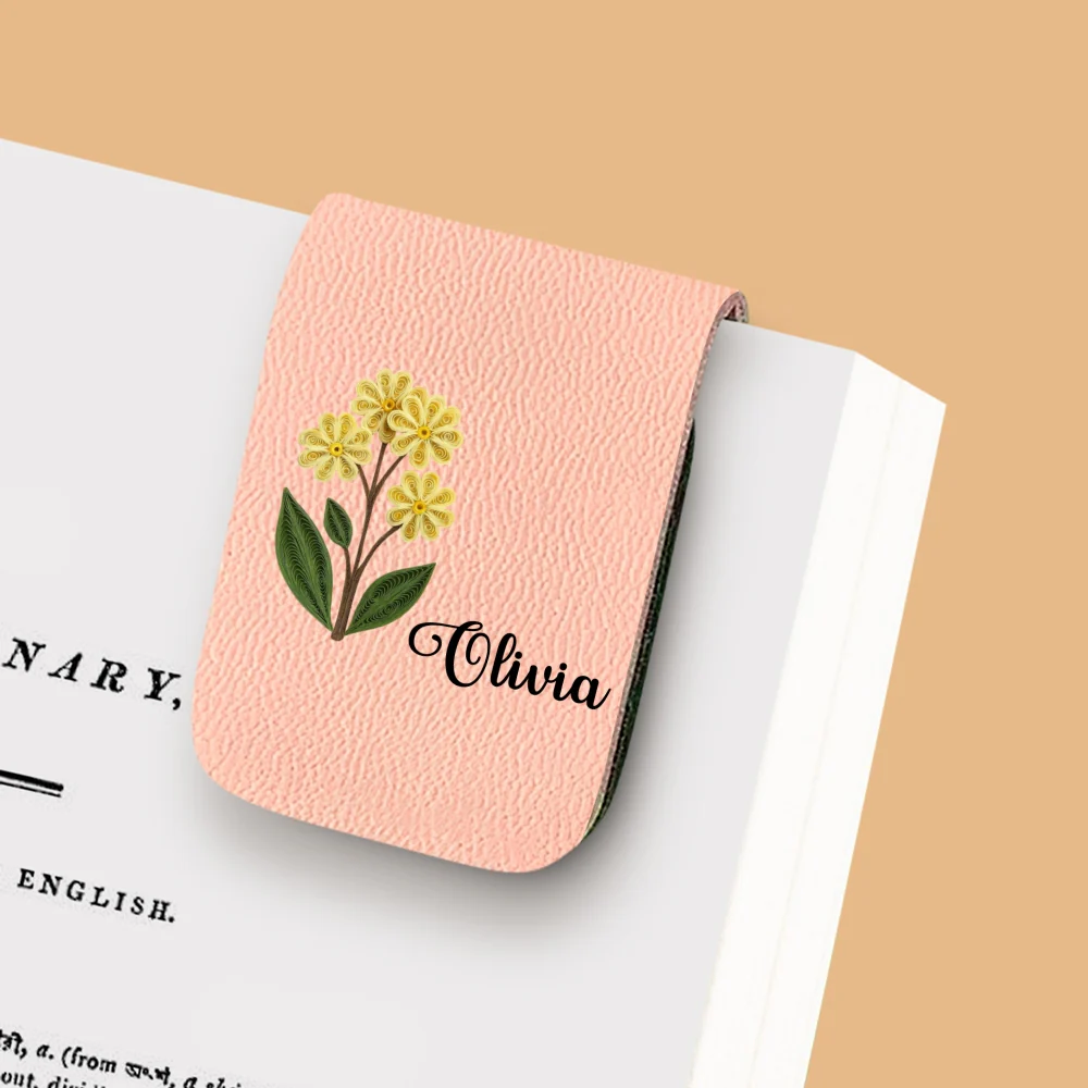 I Am The Flower - Personalized Custom Leather Bookmark - Image 10