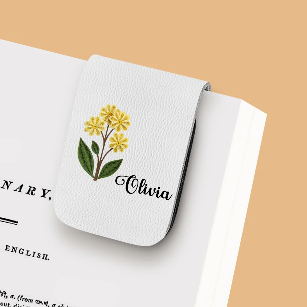 I Am The Flower - Personalized Custom Leather Bookmark - Image 11