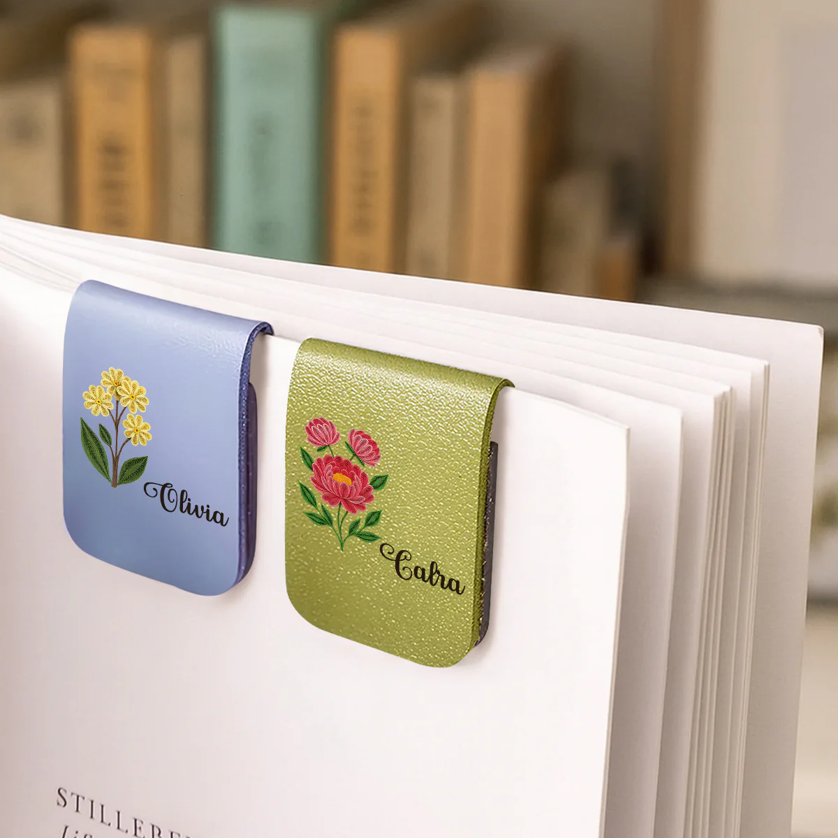 I Am The Flower - Personalized Custom Leather Bookmark - Image 4