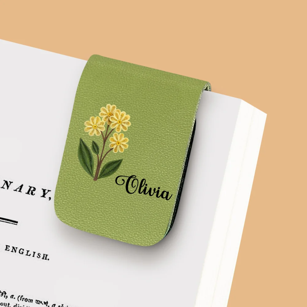 I Am The Flower - Personalized Custom Leather Bookmark - Image 9