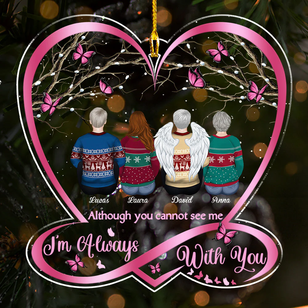 I Am With You - Personalized Custom Acrylic Ornament - Image 3
