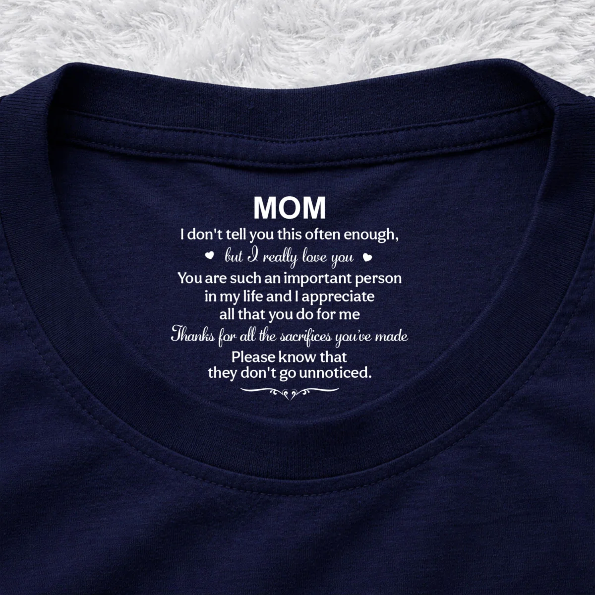 I Appreciate All - Personalized Custom Inside Neck Print T-Shirt - Image 10