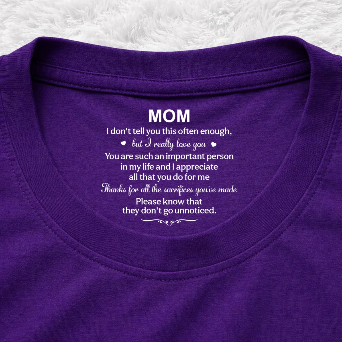 I Appreciate All - Personalized Custom Inside Neck Print T-Shirt - Image 11
