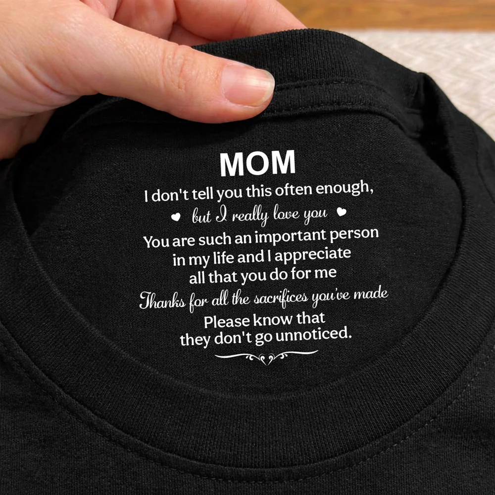 I Appreciate All - Personalized Custom Inside Neck Print T-Shirt - Image 3