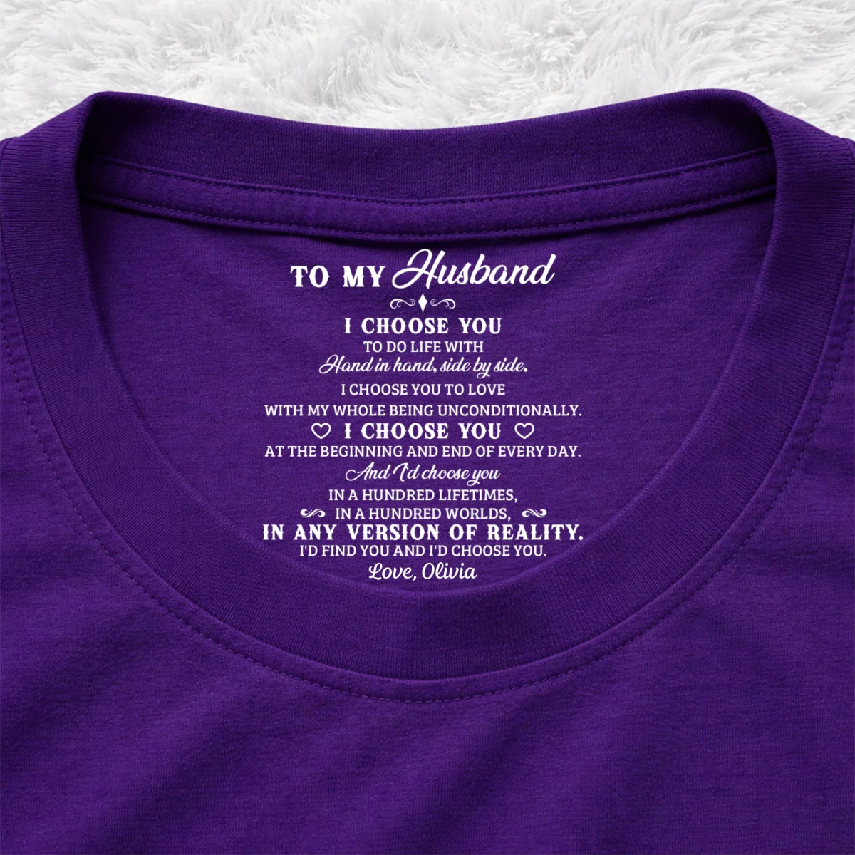 I Choose You 2 - Personalized Custom Inside Neck Print T-Shirt - Image 11