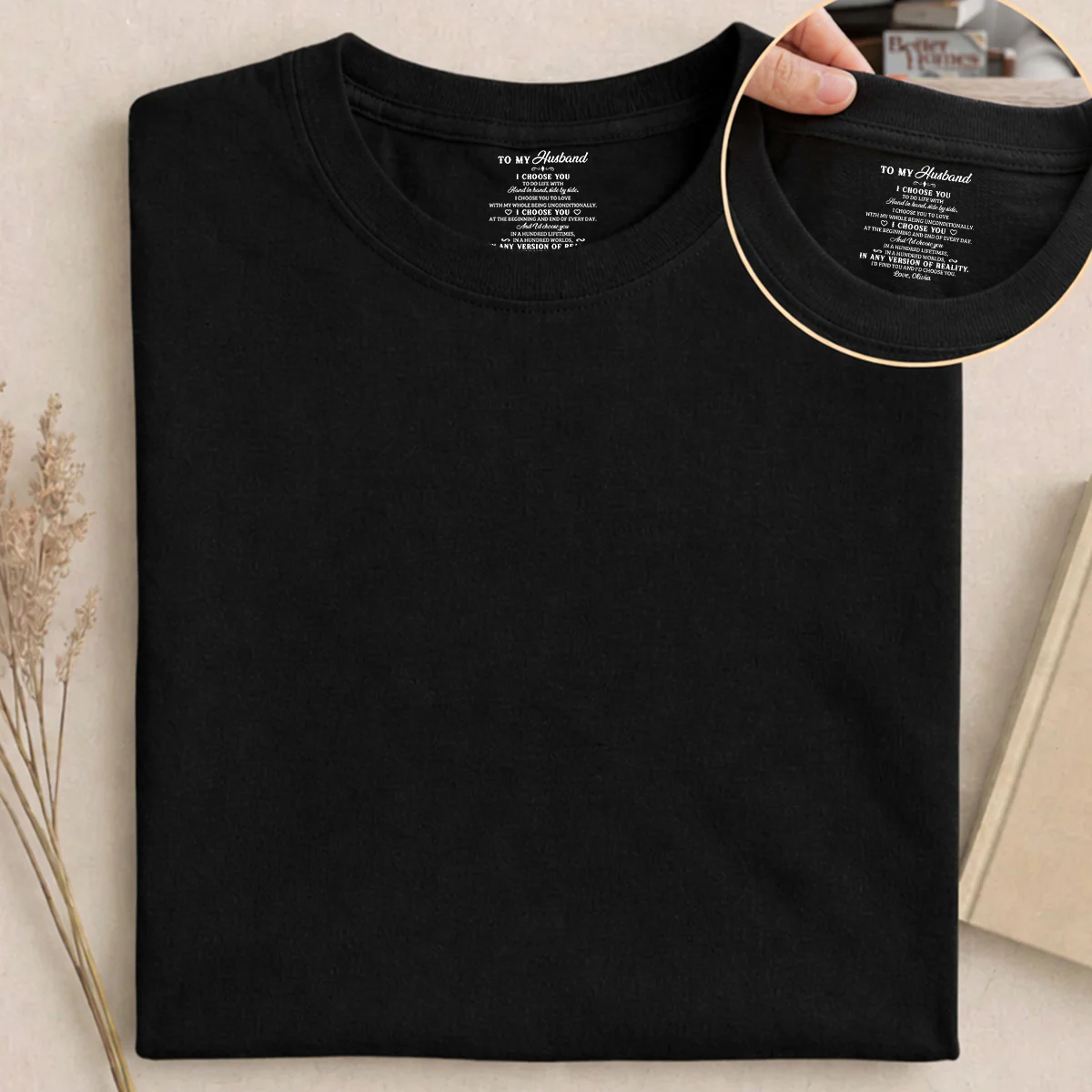 I Choose You 2 - Personalized Custom Inside Neck Print T-Shirt - Image 5