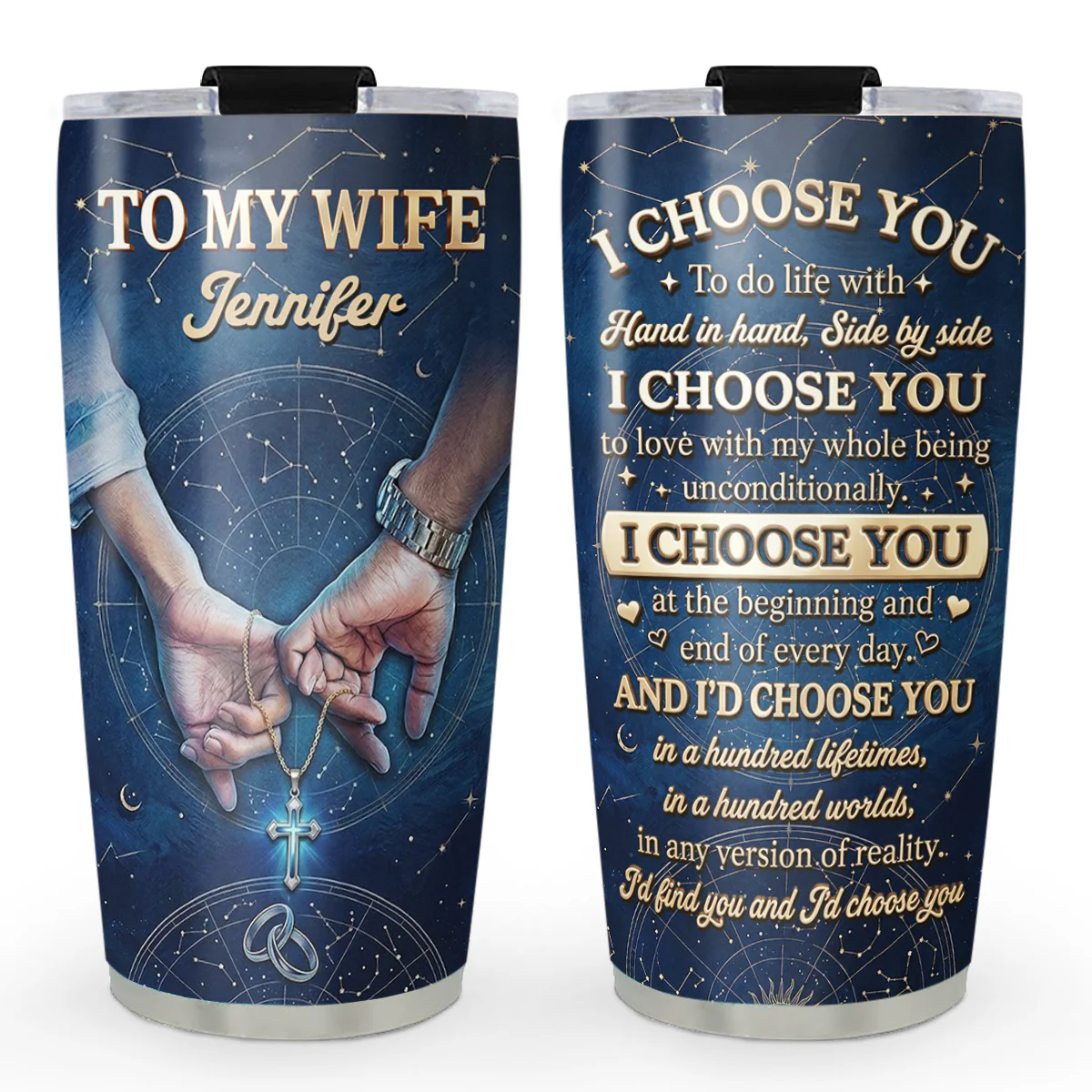 I Choose You - Personalized Custom 3D Effect Tumbler