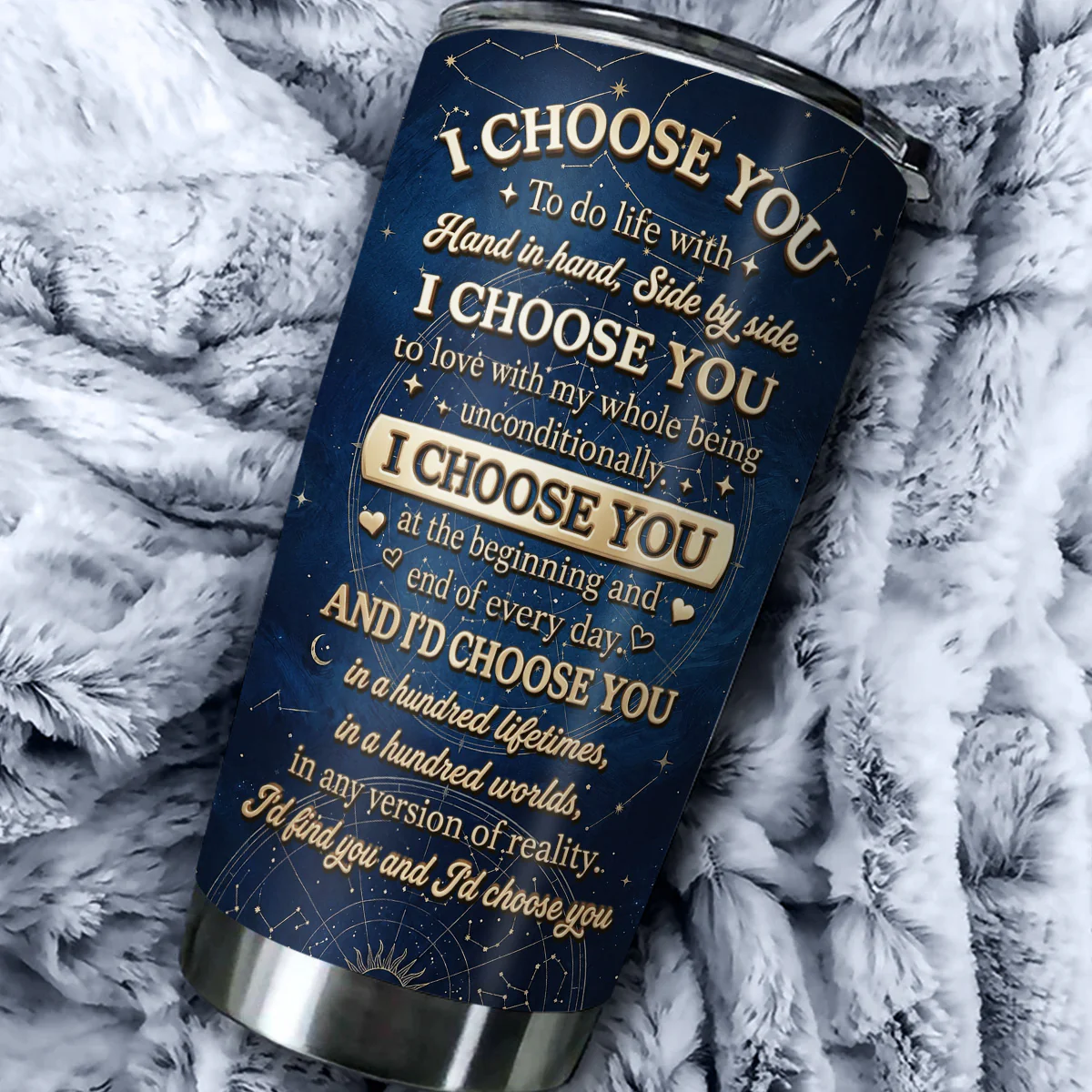 I Choose You - Personalized Custom 3D Effect Tumbler - Image 4