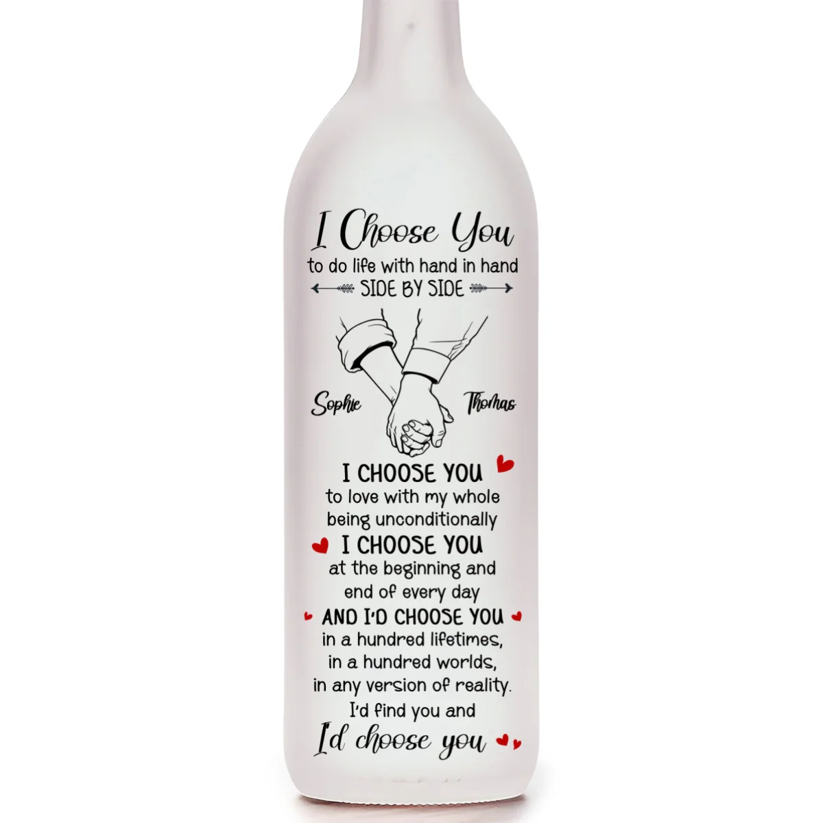 I Choose You - Personalized Custom Bottle Lamp - Image 7