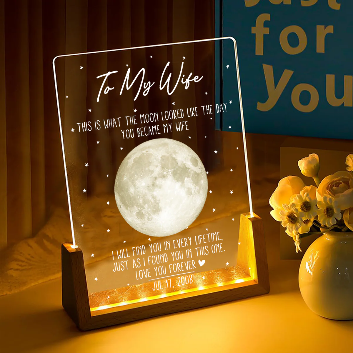 I Found You In This Lifetime - Personalized Custom Night Light - Image 2