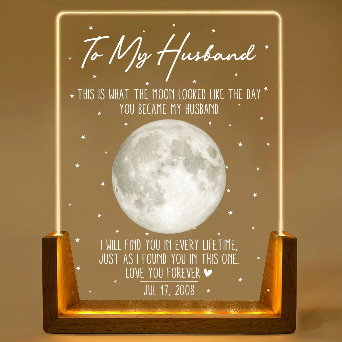 I Found You In This Lifetime - Personalized Custom Night Light - Image 7