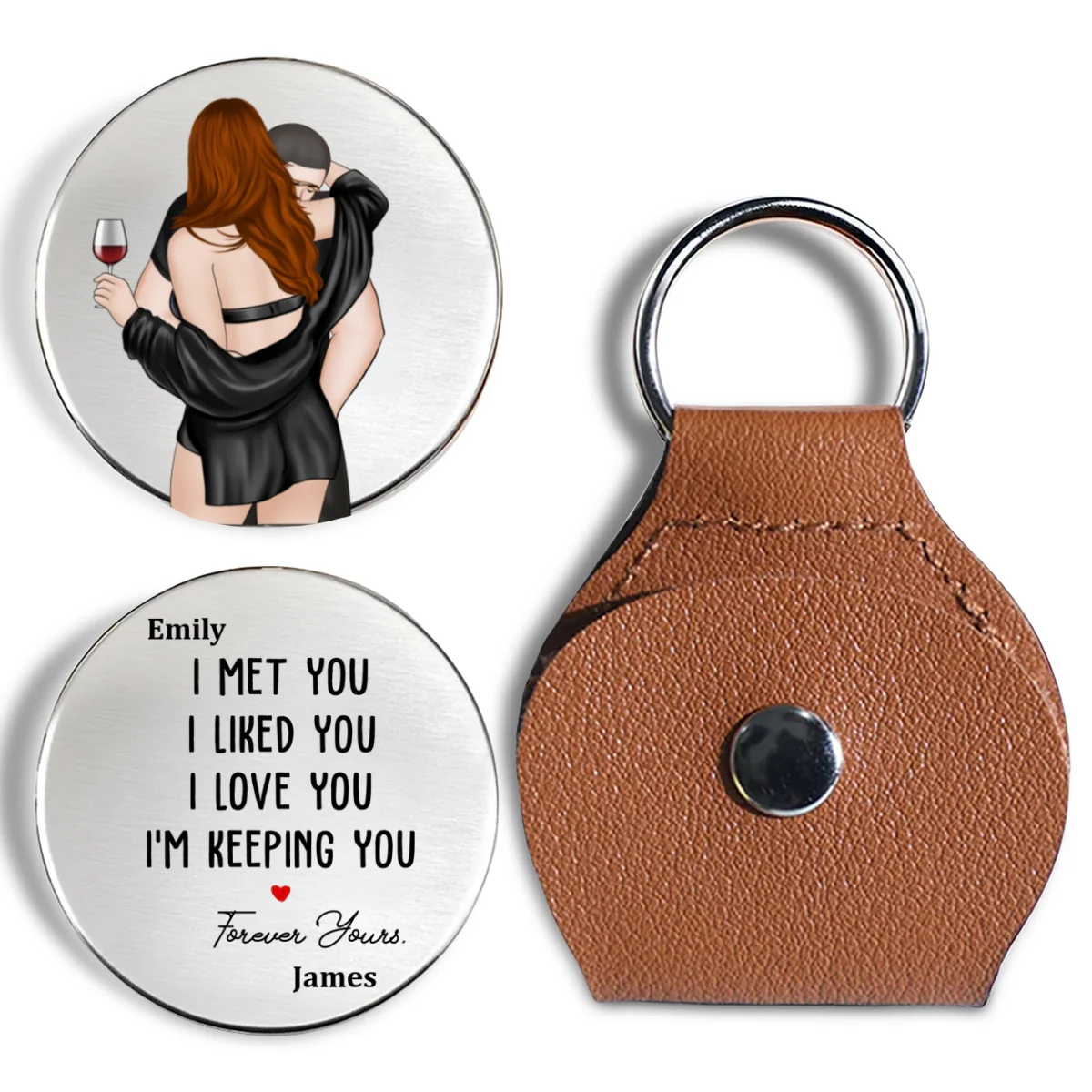 I Knew I Belonged To You - Personalized Custom Pocket Hug - Image 7