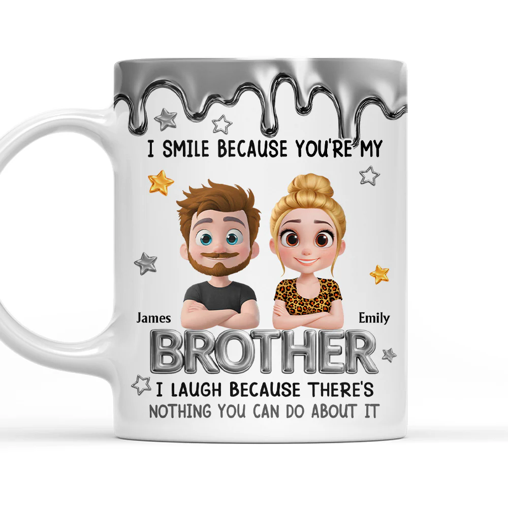 I Laugh At You Brother - Personalized Custom Coffee Mug