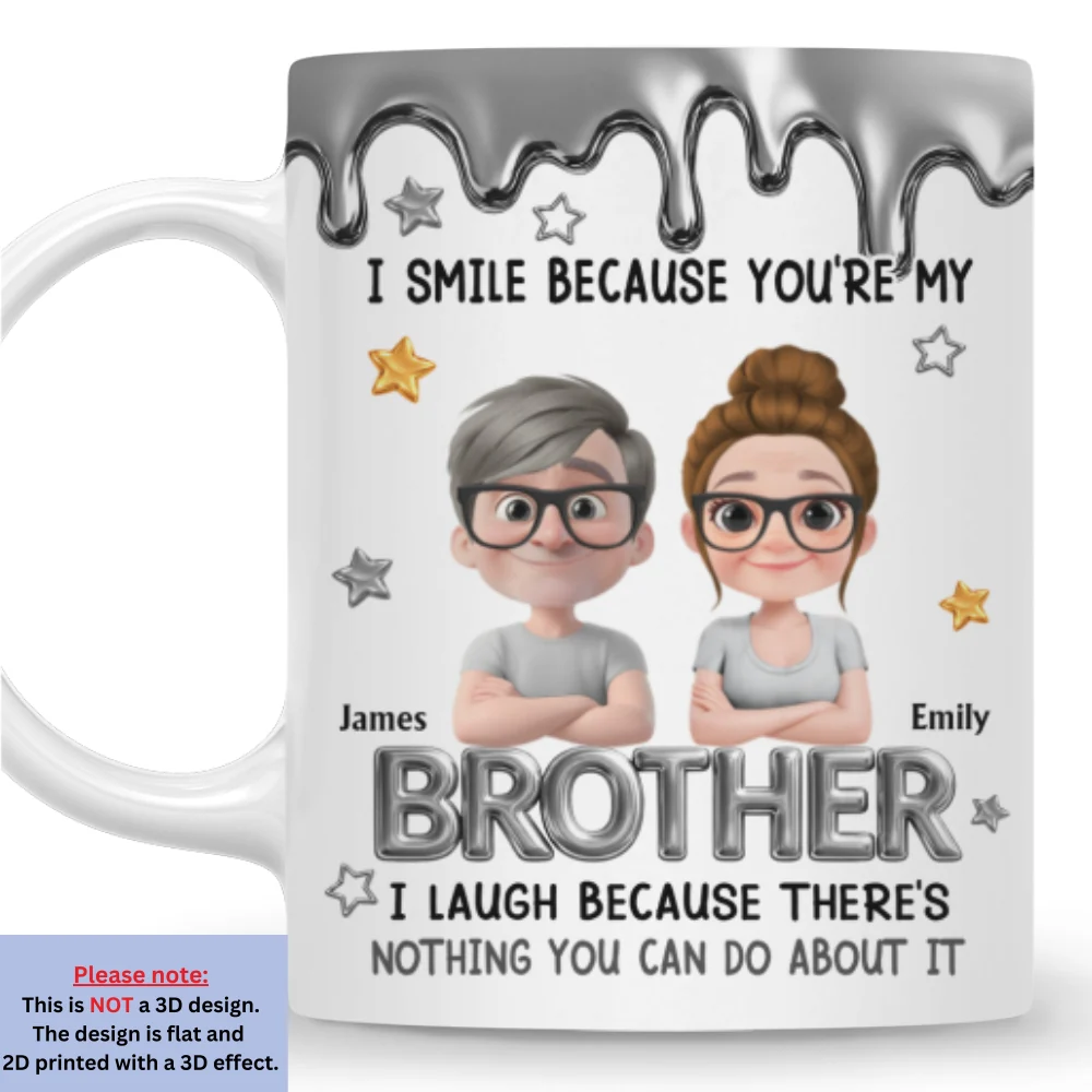 I Laugh At You Brother - Personalized Custom Coffee Mug - Image 6