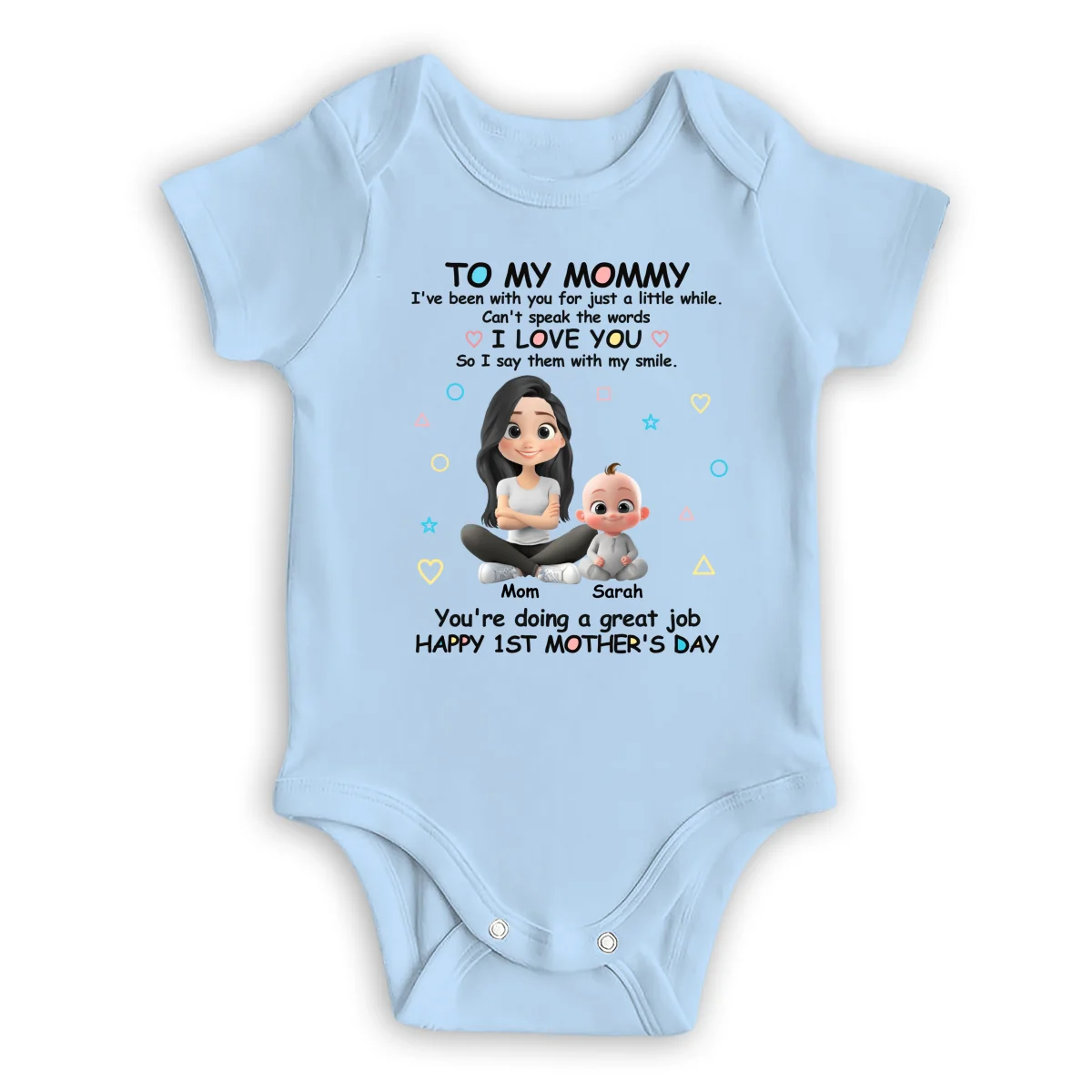 I Love You Mommy - Personalized Custom Baby Onesie - Image 8