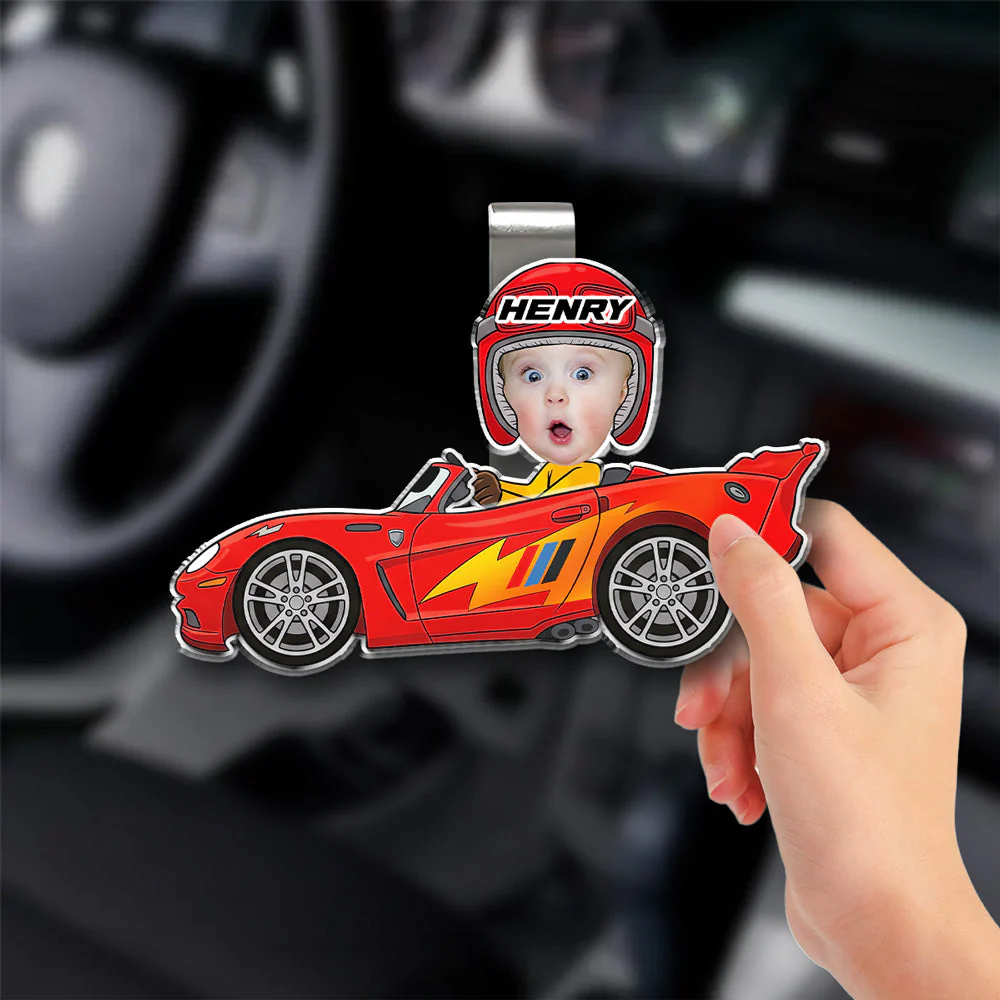I Love You - Personalized Custom Acrylic Car Visor Clip - Image 2