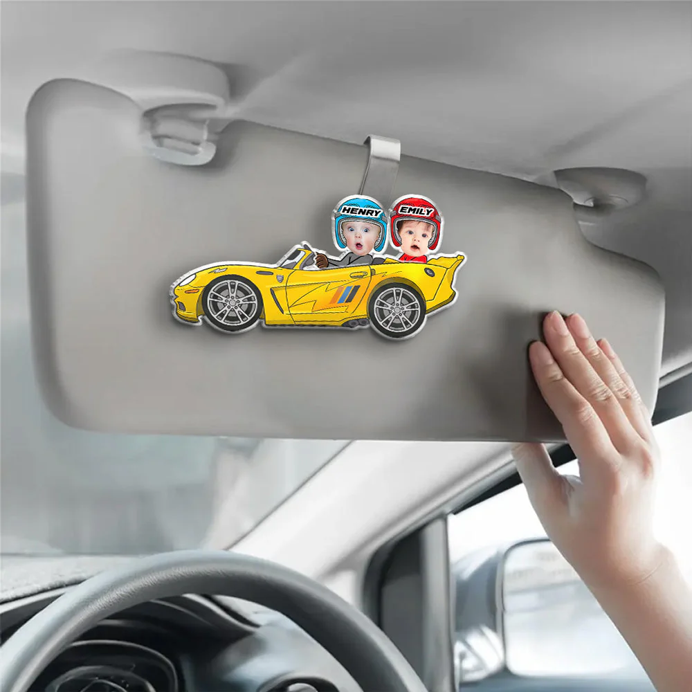 I Love You - Personalized Custom Acrylic Car Visor Clip - Image 3