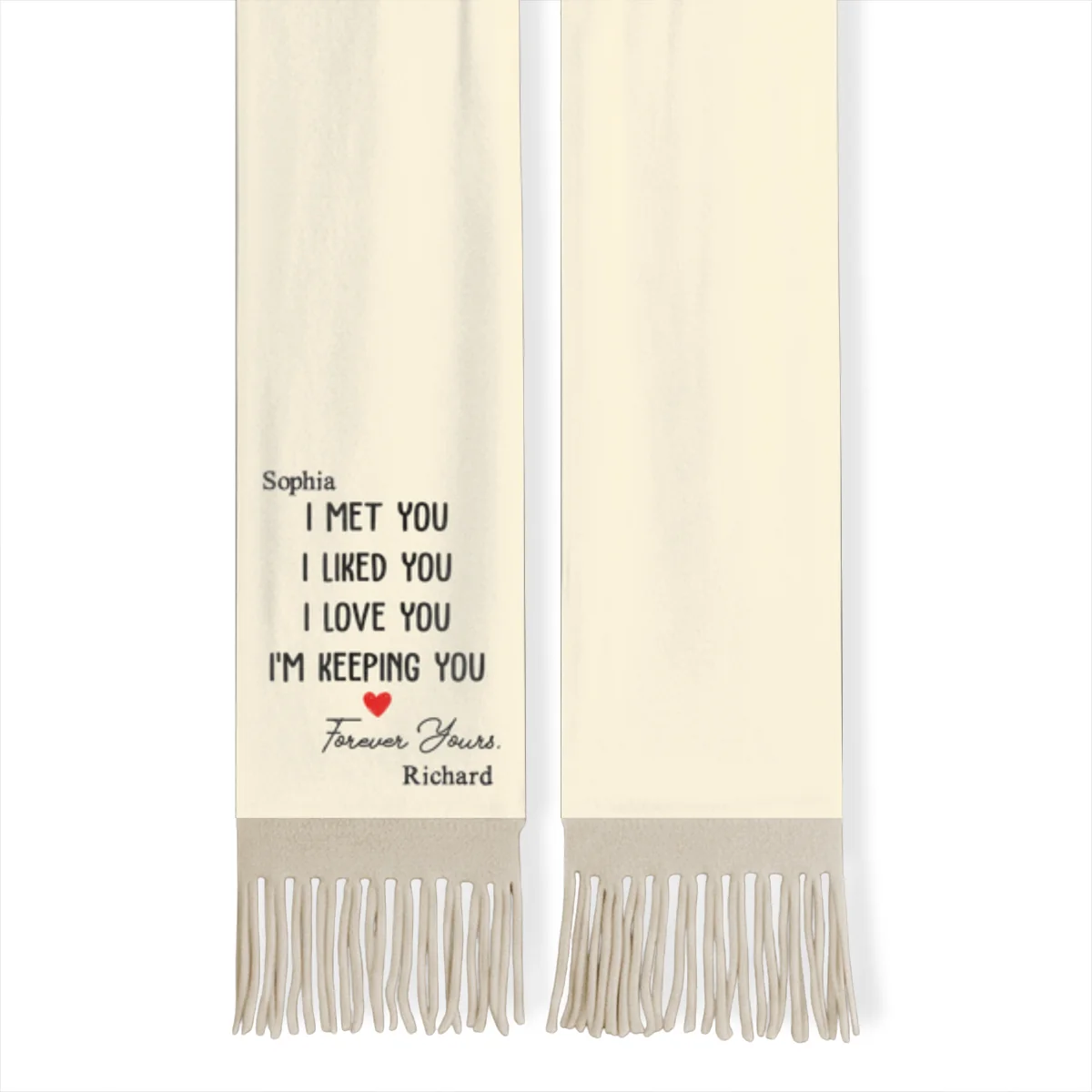 I Met You I Liked You - Personalized Custom Scarf - Image 6