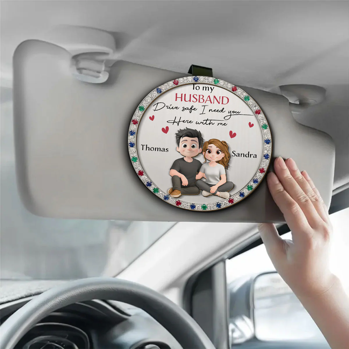 I Need You To Drive Safe - Personalized Custom Car Visor Clip - Image 4