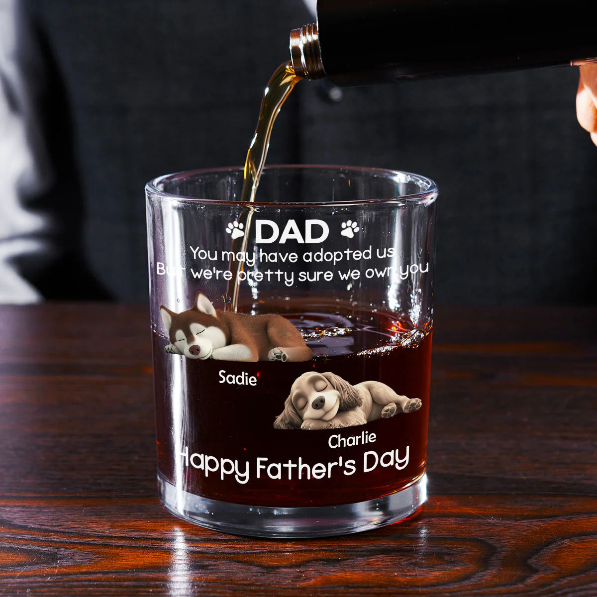 I Own You For Sure - Personalized Custom Whiskey Glass - Image 2