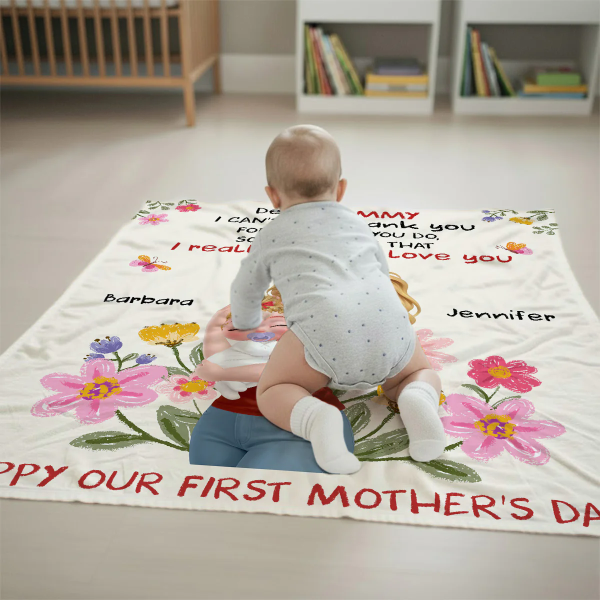 I Really Love You Mommy - Personalized Custom Fleece Blanket - Image 7