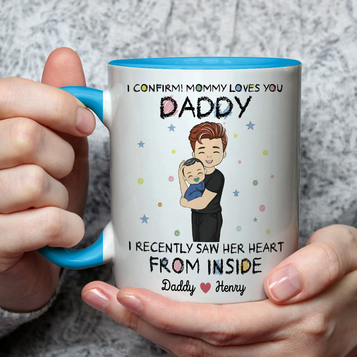 I Saw From Inside - Personalized Custom Accent Mug - Image 2