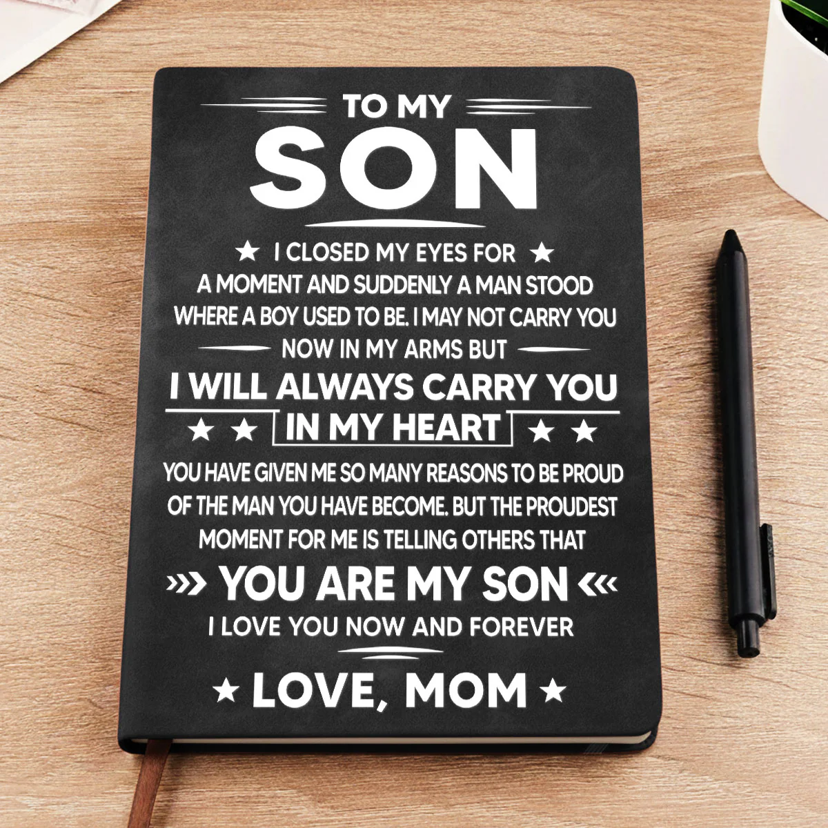 I Will Always Carry You - Personalized Custom Leather Journal - Image 3